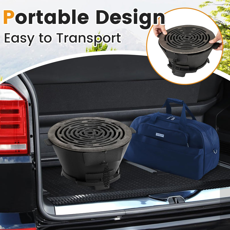Giantex Cast Iron Hibachi Grill with Double Sided Grate