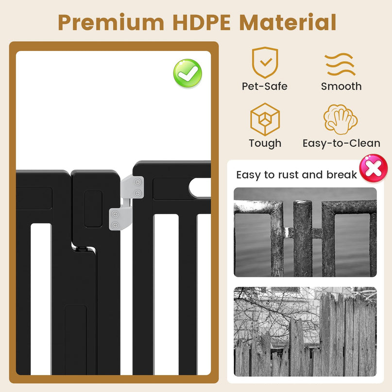 GIANTEX 32" Plastic Pet Fence with Lockable Door for Puppy