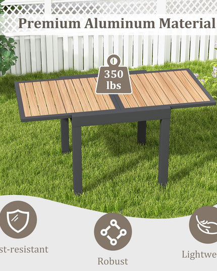 Giantex 31.5"-63" Expandable Patio Dining Table