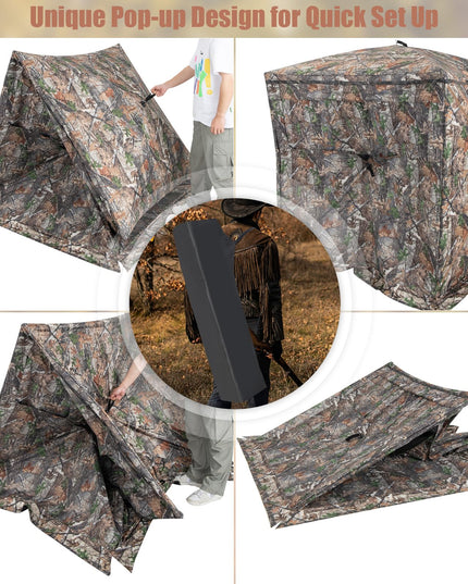 Giantex Ground Blinds for Deer Hunting - Portable Hunting Blind