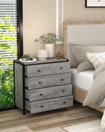 Giantex Dresser for Bedroom with 4 Storage Drawers - Modern Chest of Drawers