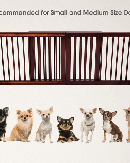 Adjustable Freestanding Pet Gate Step Over Fence - Giantex
