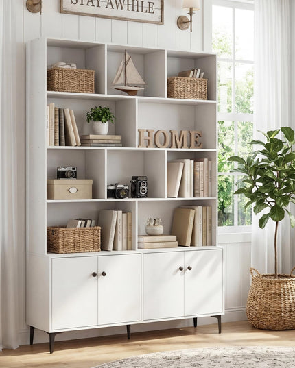 Giantex 68.5" Tall Bookcases and Bookshelves with 2 Doors