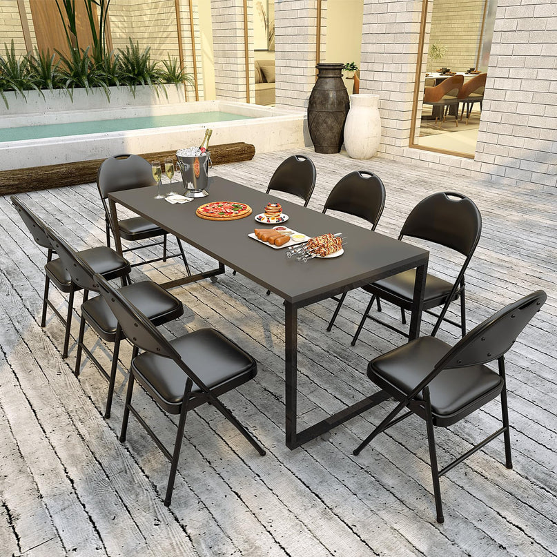 Giantex  Folding Chair with Metal Frame for Indoor Outdoor