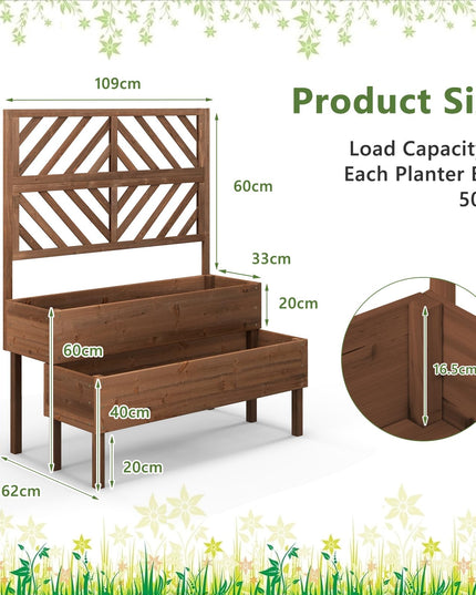 Giantex Raised Garden Bed with Trellis