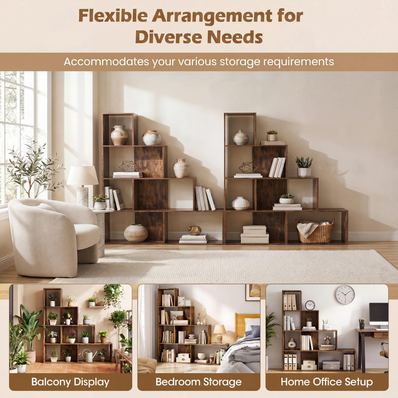 Giantex 6 Cube Geometric Bookshelf for Living Room