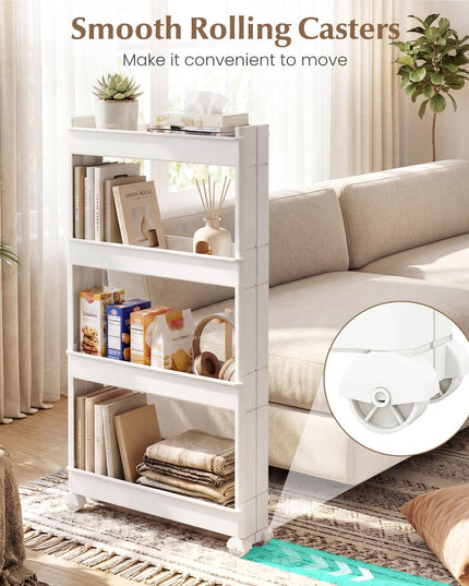 Giantex 4-Tier Slim Rolling Storage Cart
