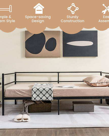 Giantex Twin Size Metal Daybed Frame