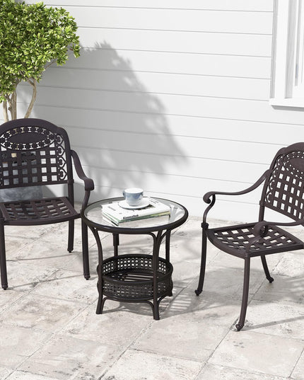 Giantex Stackable Outdoor Chairs Set of 4