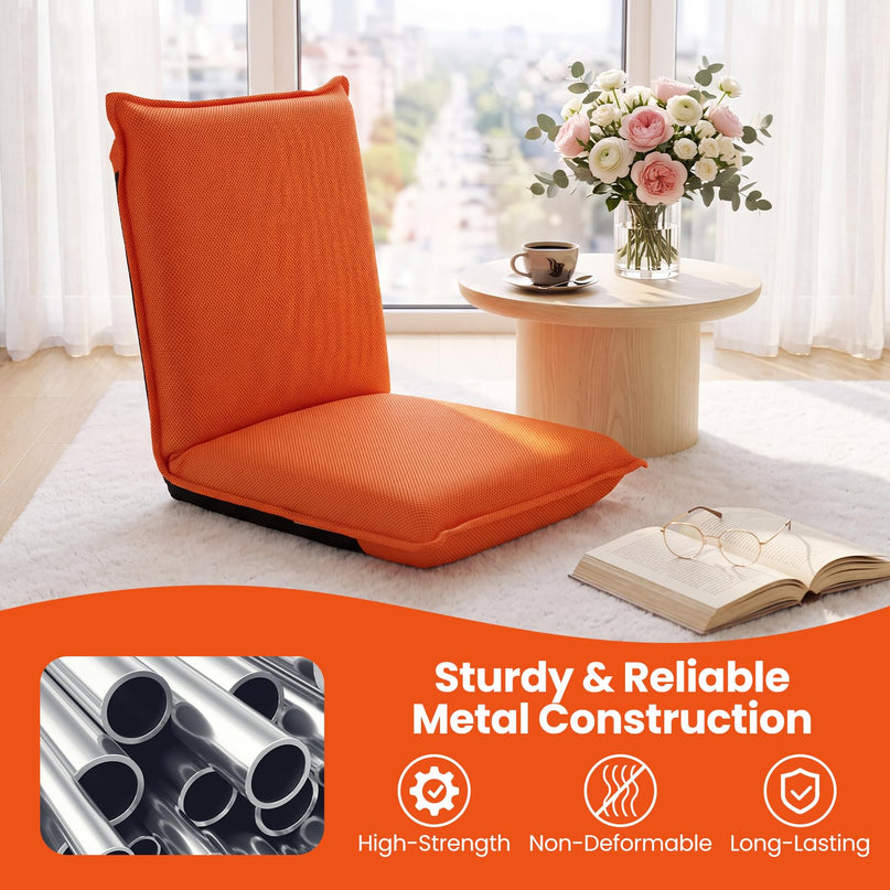 GIANTEX Adjustable Mesh Floor Sofa Chair for Meditation Seminars Reading TV Watching or Gaming