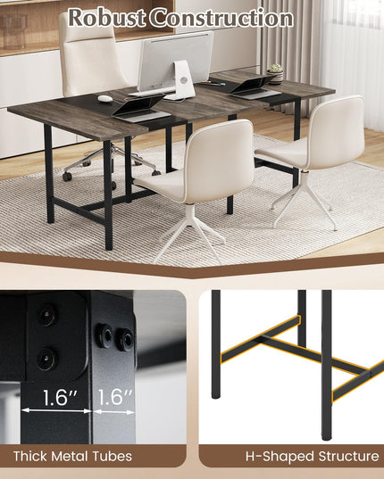 Giantex 39.5" Square Conference Table, Meeting Table for 4 People (1/2/4)