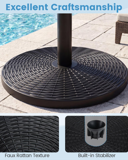 Giantex 21 lbs Patio Umbrella Base Stand Fits 1.5''-1.9'' Poles