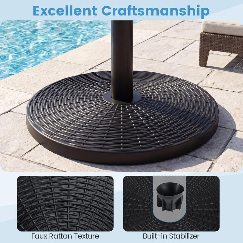 Giantex 21 lbs Patio Umbrella Base Stand Fits 1.5''-1.9'' Poles