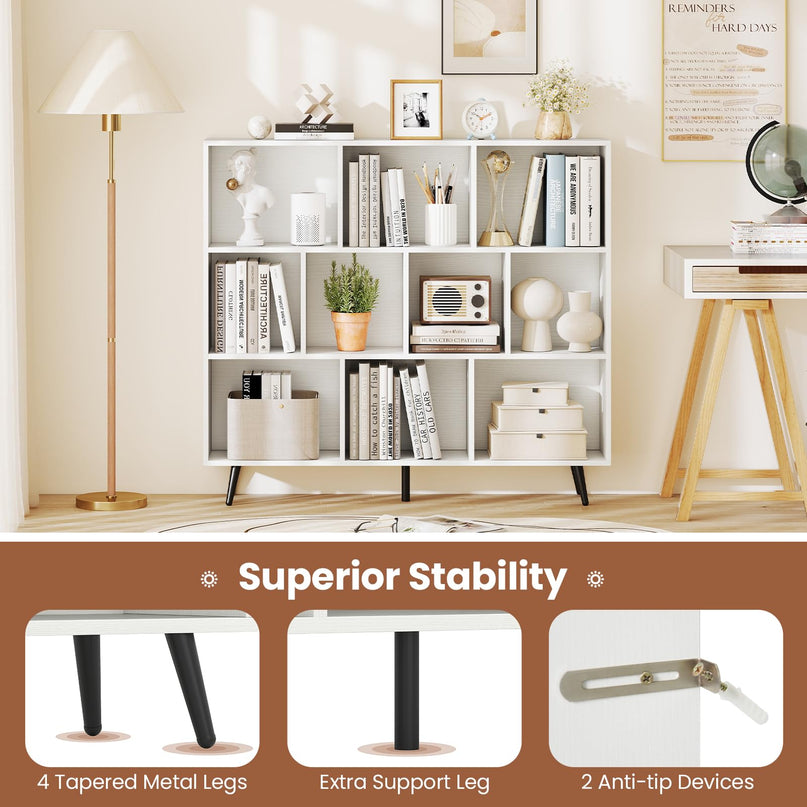 Giantex 10-Cube Bookcase (47" x 9.5" x 42")