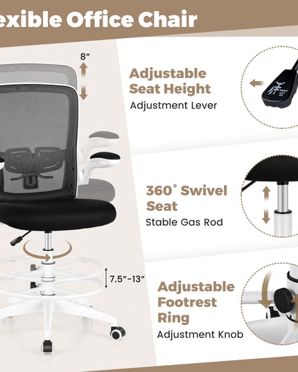 Drafting Chair High Back Office Chairs