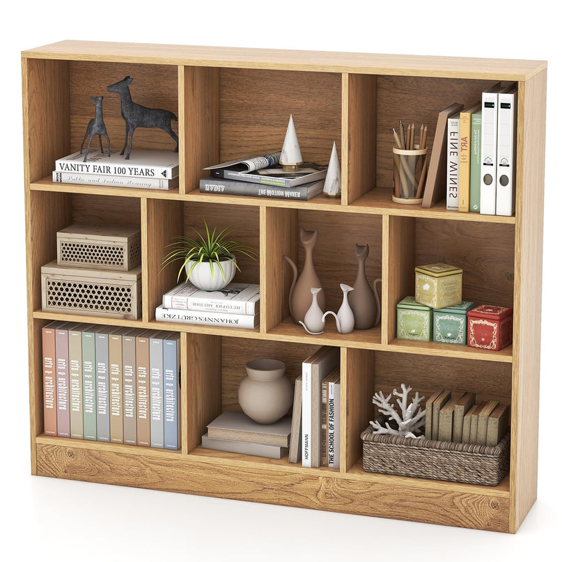 Giantex 4-Tier Freestanding Bookshelf with 10 Open Compartments ( 47.5" x 9.5" x 41" )