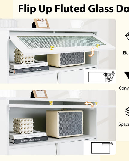 Giantex 3-Drawer Modern Storage Cabinet with 2 Doors