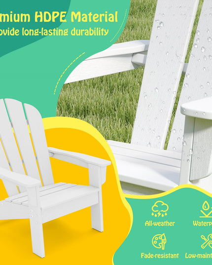 Giantex – Lot de 2 chaises Adirondack pour adultes et enfants