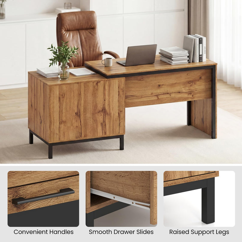 Giantex 71" Executive Desk Farmhouse Home Office Desk