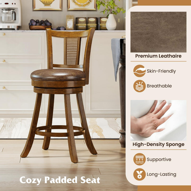 Giantex 25"/30" Bar Stools Set of 2/4 for Kitchen Island Dining Room Pub