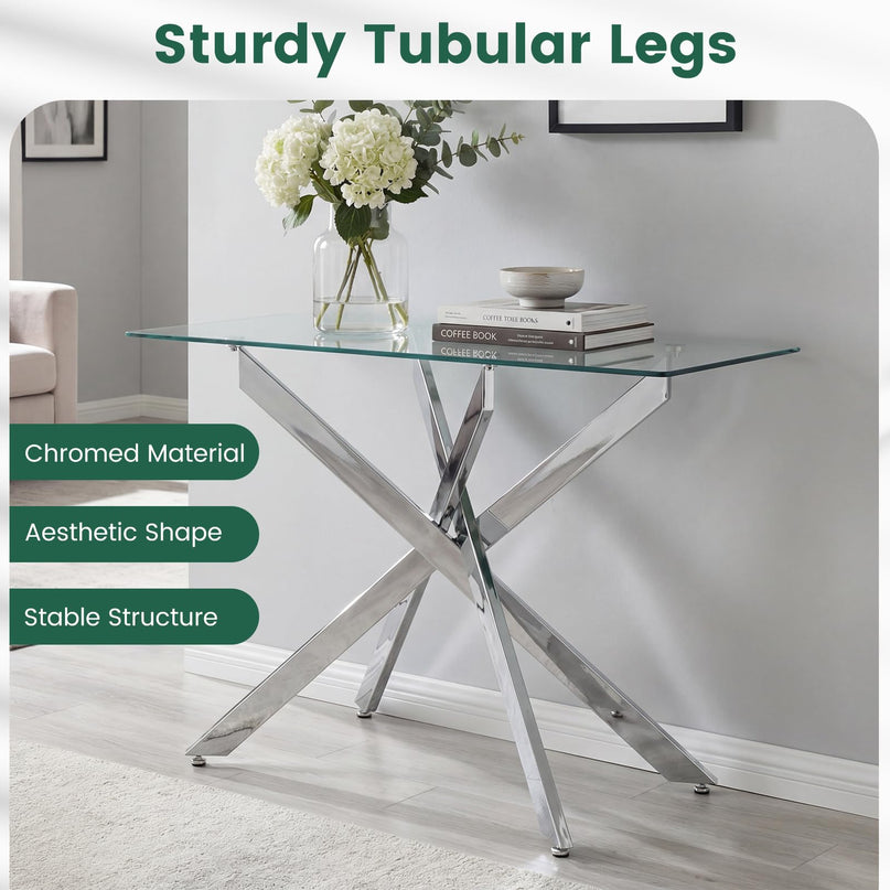 Table console en verre Giantex 45" pour salon