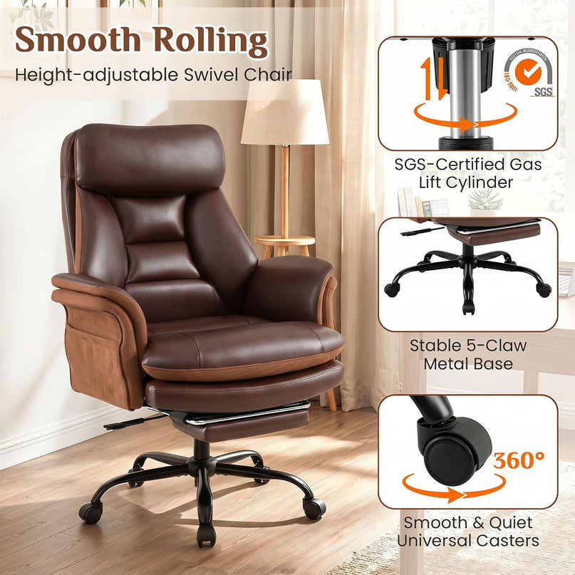 Giantex Big & Tall Office Chair with Adjustable Armrest
