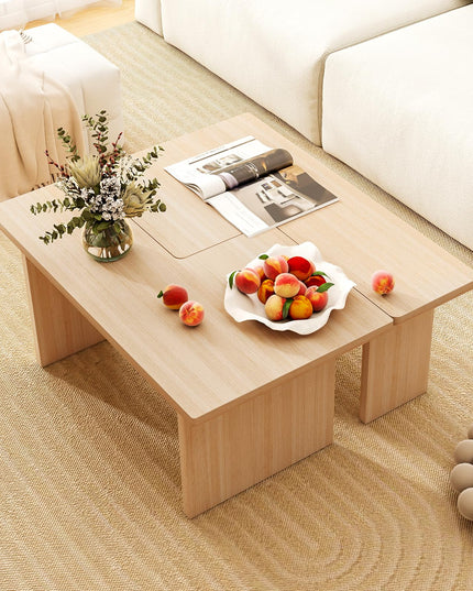 Giantex L Shaped Coffee Table Set of 2 for Small Spaces Apartment