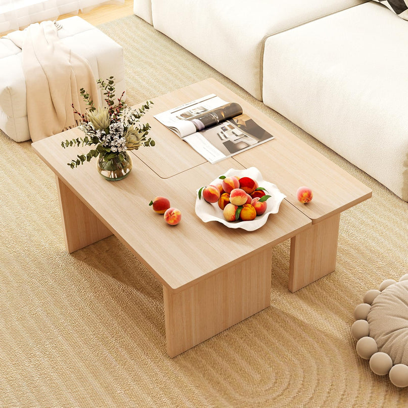 Giantex L Shaped Coffee Table Set of 2 for Small Spaces Apartment