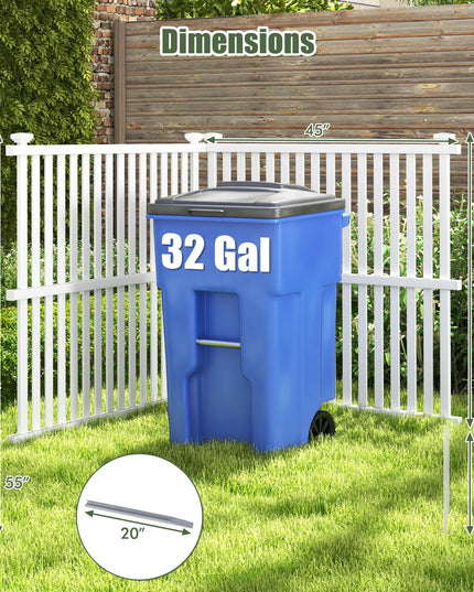 Giantex Air Conditioner Fence 2/4 Panels - 45''W x 45''H Outdoor Fence Privacy Screen with Metal Stakes