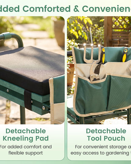 GIANTEX Heavy-Duty Garden Kneeler & Seat with 1 Bags