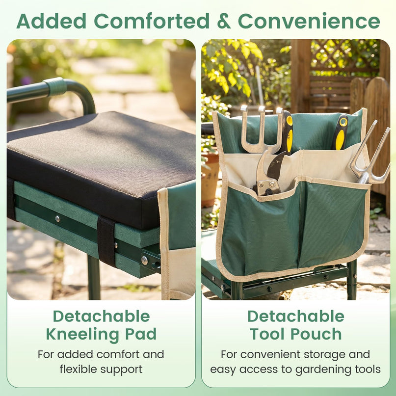 GIANTEX Heavy-Duty Garden Kneeler & Seat with 1 Bags