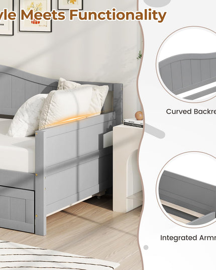 Giantex Twin Daybed with Trundle