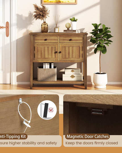 Giantex Buffet Cabinet with Storage Shelf, 2 Drawers