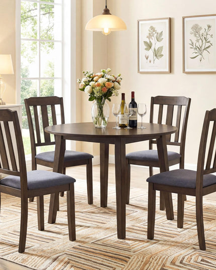 Giantex Wood Dining Chairs Set with Comfortable Backrest & Padded Seat