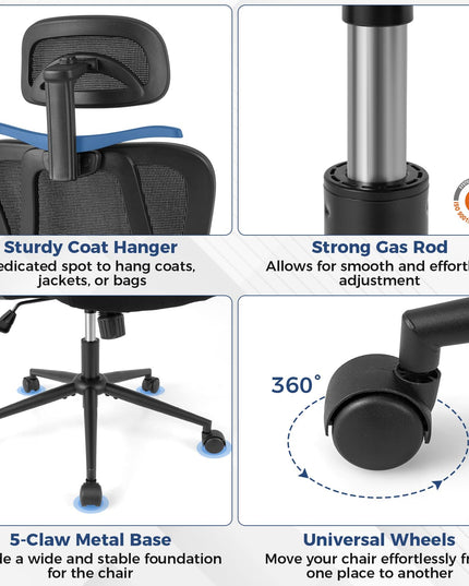 Giantex Ergonomic Desk Chair with 3D Headrest for Home Office