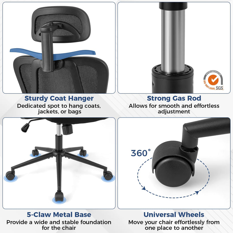 Giantex Ergonomic Desk Chair with 3D Headrest for Home Office