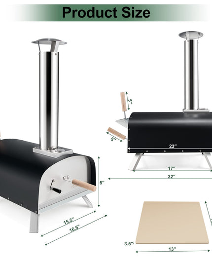Giantex Pizza Oven, Outdoor Wood Fired Pizza Oven
