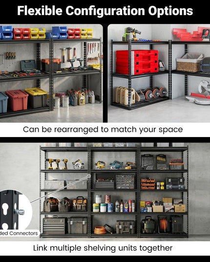 Giantex 5-Tier Metal Storage Shelves Heavy Duty Garage Shelving Units(36" L x 18" W x 72" H)