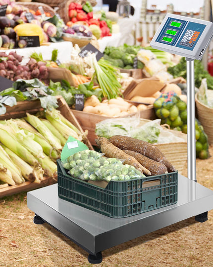 Giantex 660 LBS Weight Computing Platform Scale, with LB/KG Switchable, AC/DC Power Supply