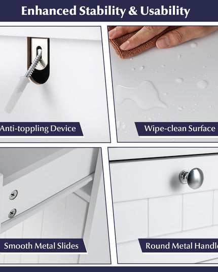 Meuble de rangement de salle de bain autoportant Giantex avec étagère