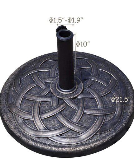 Giantex 22" 43lbs Patio Market Umbrella Base, Classic Round