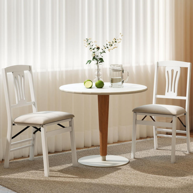 Giantex Folding Dining Chairs Set of 2/4 Space-Saving Upholstered Kitchen Chair