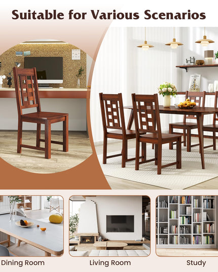 Giantex Wooden Dining Chairs Set for Kitchen