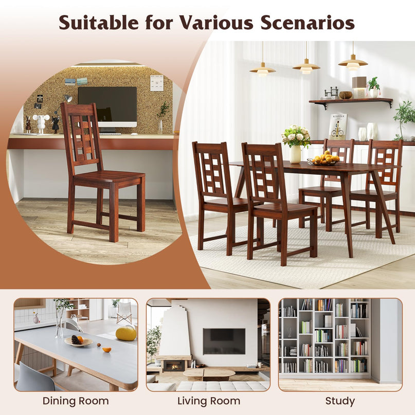 Giantex Wooden Dining Chairs Set for Kitchen