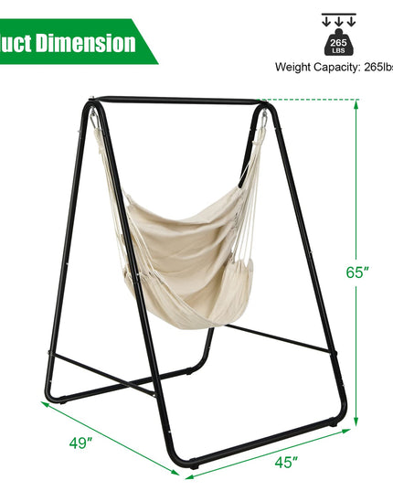 Heavy-Duty Powder-Coated Steel Stand with Hanging Swing Chair