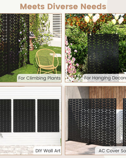 Giantex Metal Privacy Screen 72''H x 48''W for Garden
