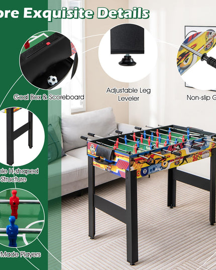 Giantex 12-in-1 Multi Game Table, 48 Inch Combination Game Tables with Foosball, Hockey, Ping Pong, Pool, Chess, Bowling, Checkers, Shuffleboard