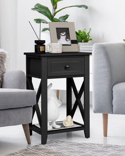 Giantex Modern X-Design Nightstand