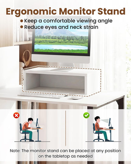 Giantex Bureau informatique de 110 cm avec prises électriques pour petits espaces