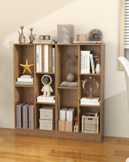 Giantex 5-Cube Bookcase Set of 1/2, Freestanding Bookshelf w/2 Anti-toppling Kits